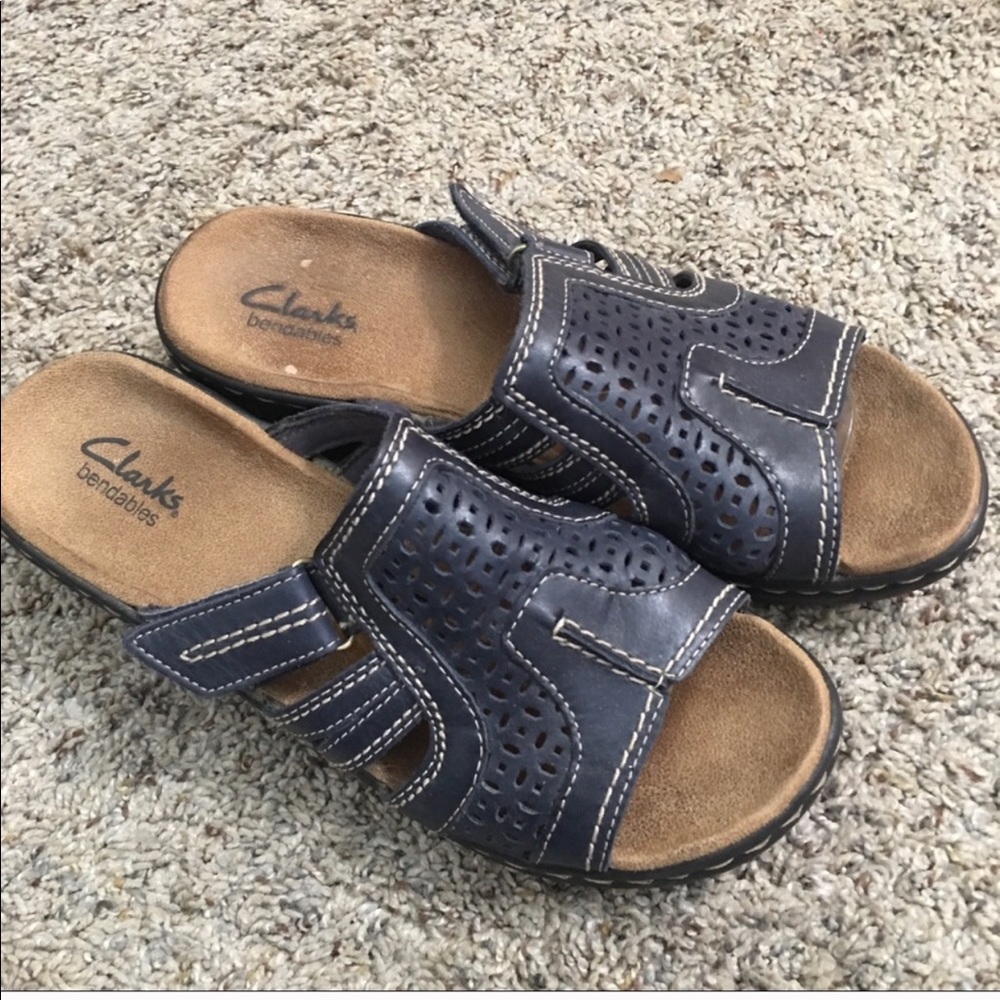 Clark’s Bendables Leather Sandals - Size 7